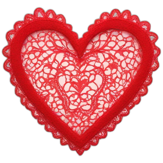Red lace heart frame  emoji