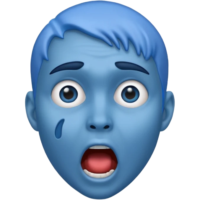 blue surprised  emoji