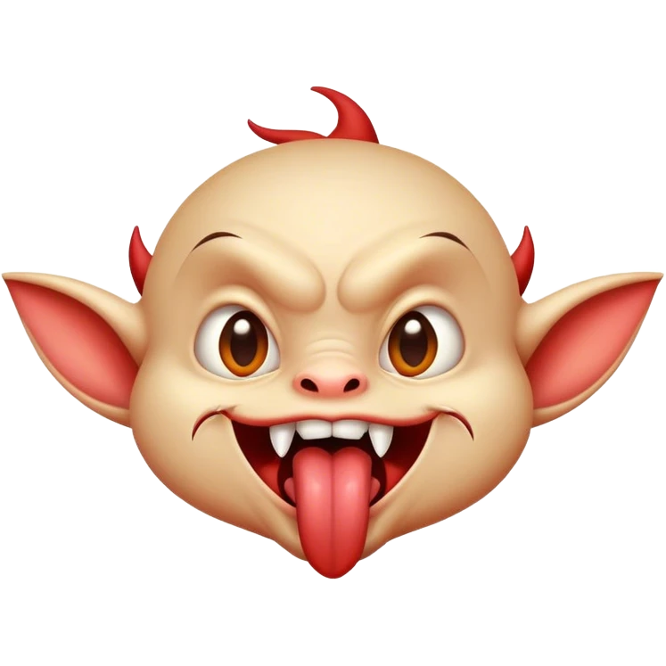 lutin qui tire la langue emoji