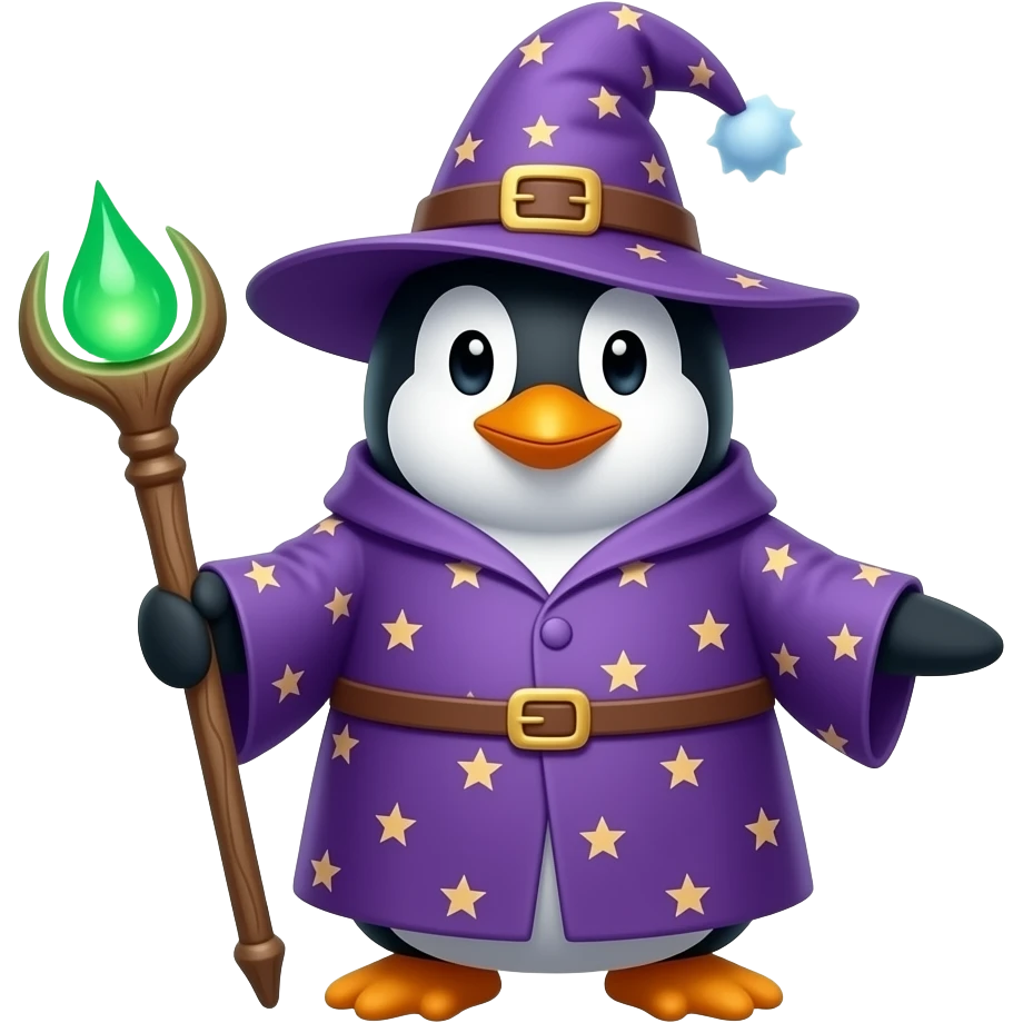 Penguin Wizard emoji