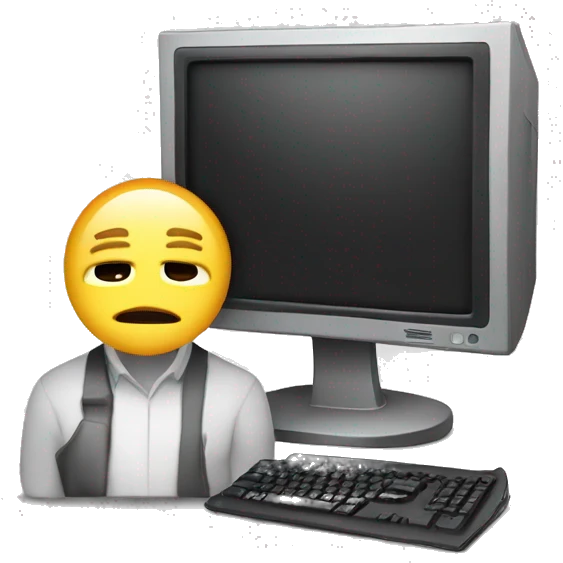 guys wth computer with the word:"Finish" on it emoji