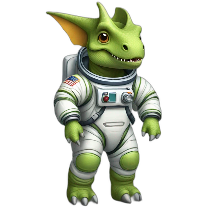 dinosaur triceratops astronaut emoji