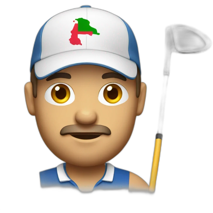 Serbian man playing golf emoji