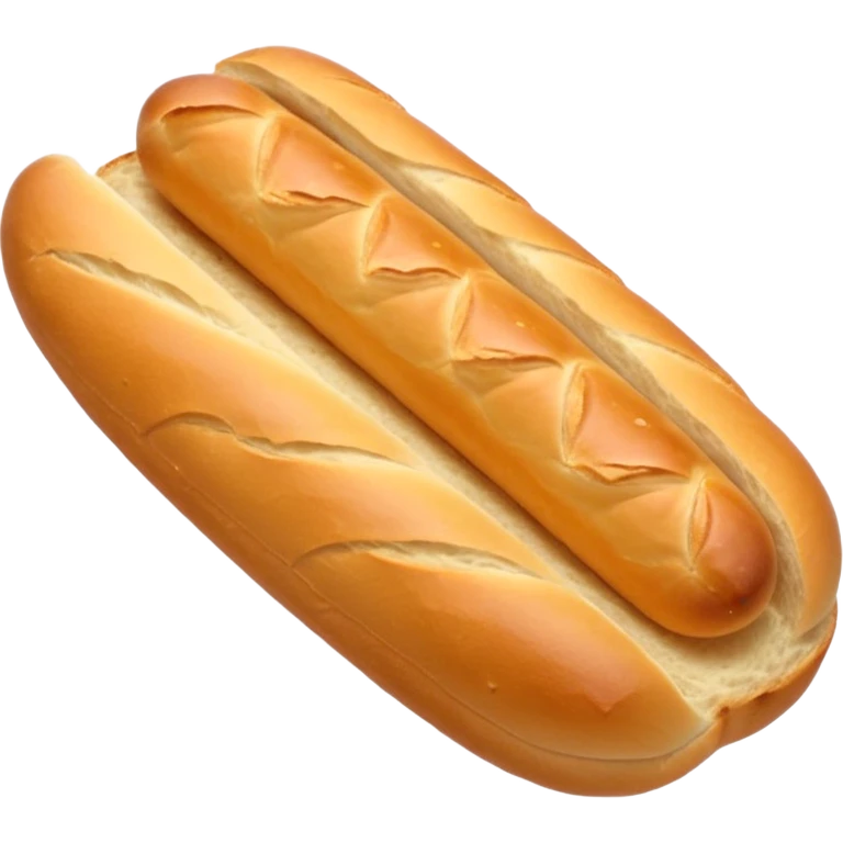 une mini baguette française chaude emoji