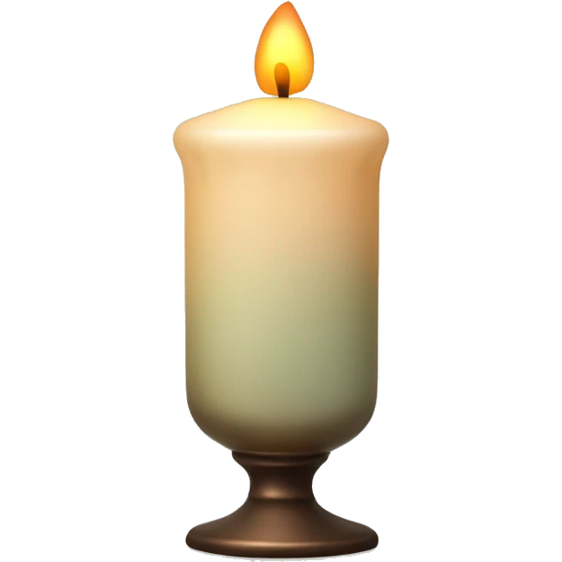 Candle in a powder-colored glass emoji