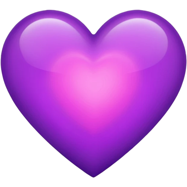 vivid purple heart with a soft glow emoji