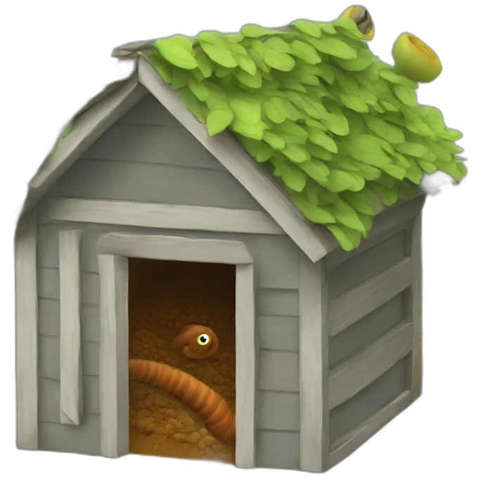 Worm house emoji