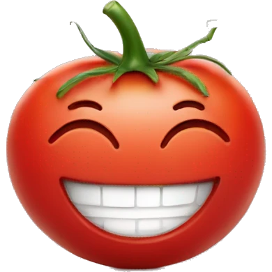 Smile with tomato emoji