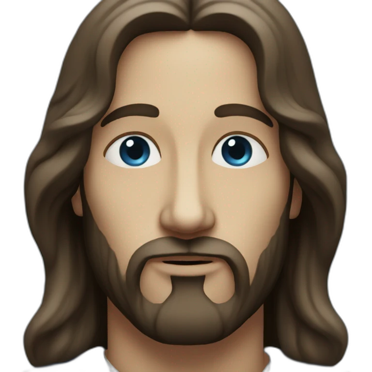 Blue Face Jesus emoji