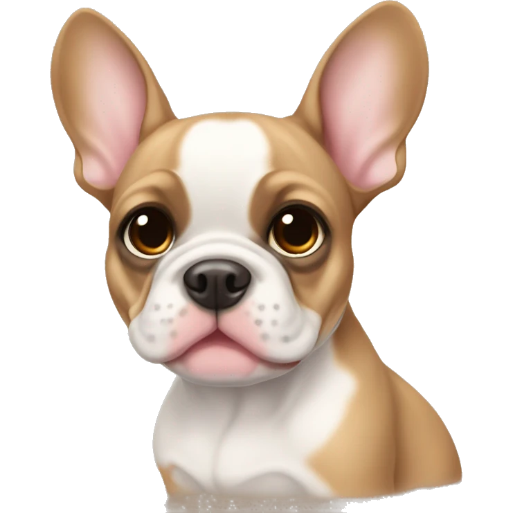 Fawn pied frenchie emoji
