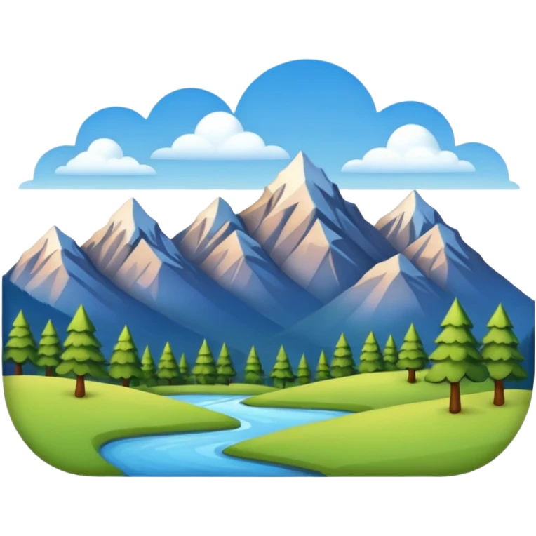 valley with mountains simple emoji emoji