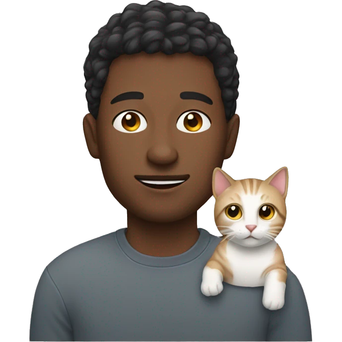 guy with cat indoors emoji