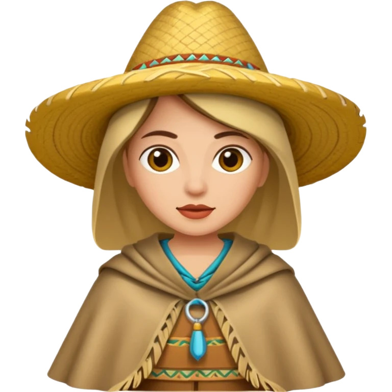 woman with pancho emoji