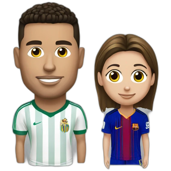 ronaldo qui fait un câlin à messi emoji