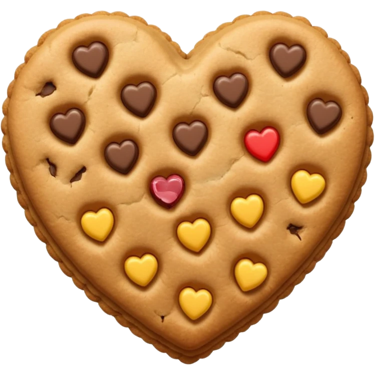 cookie heart shape emoji