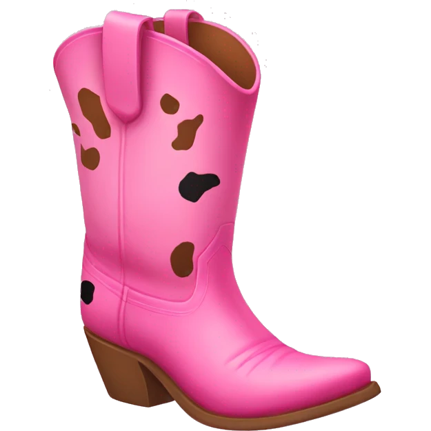 Pink cow girl boots  emoji