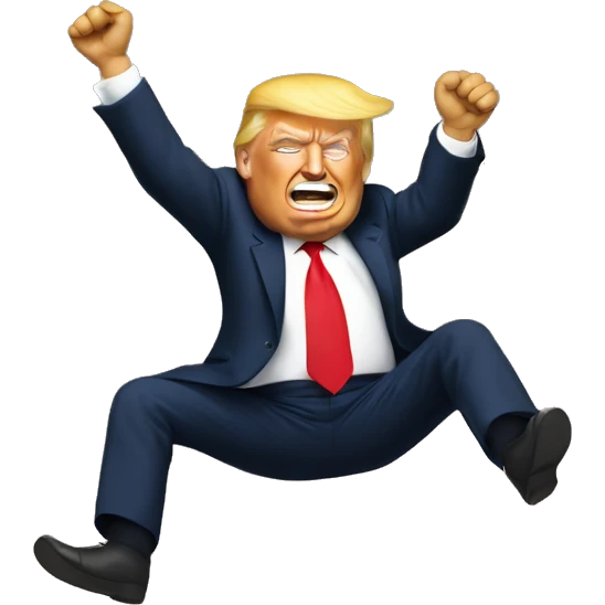 donald trump falling emoji