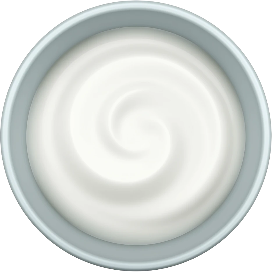 natueal yogurt in a bowl emoji