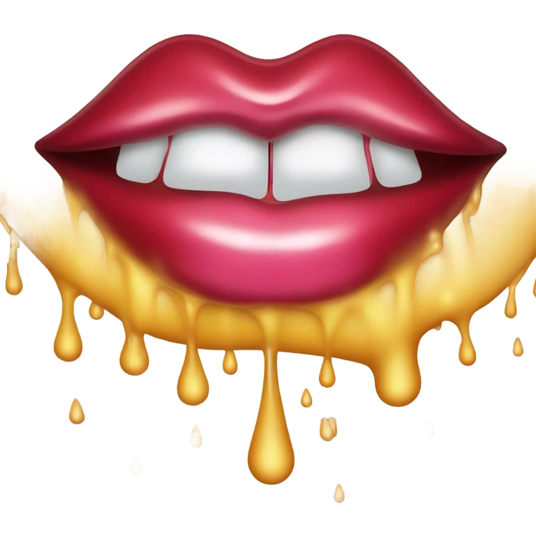 Dripping lips emoji