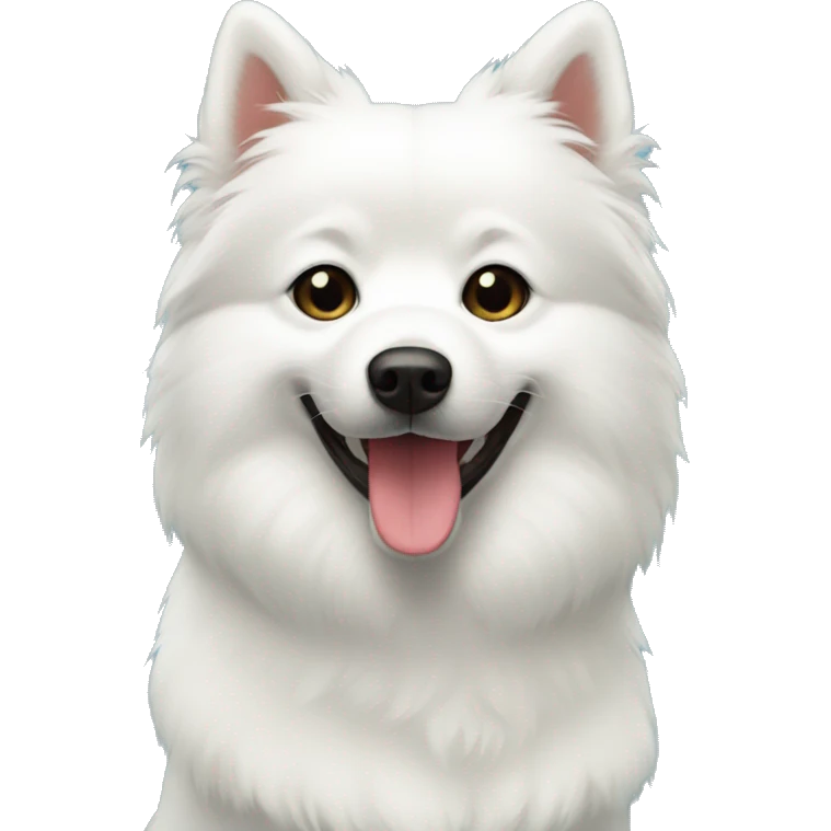 japanese spitz holding tennis ball emoji