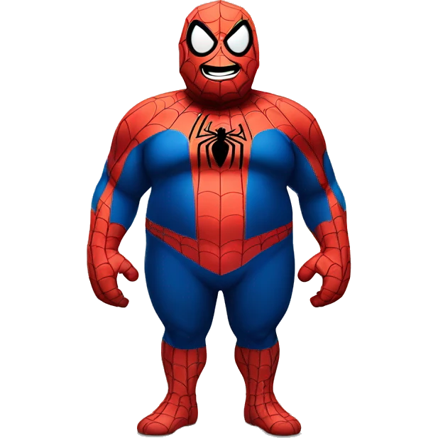 happy fat spiderman  emoji