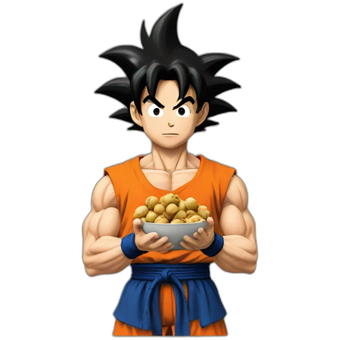 goku holding nuts emoji