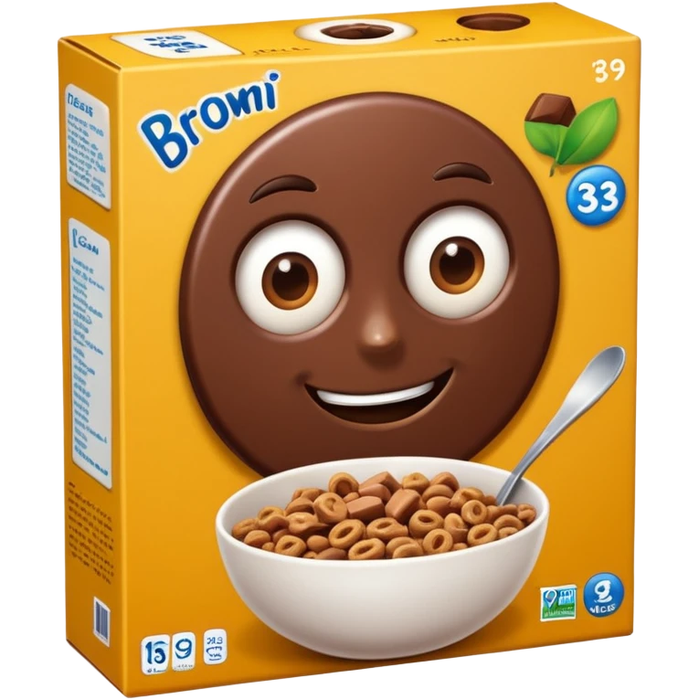 brown chocolate cereal box emoji