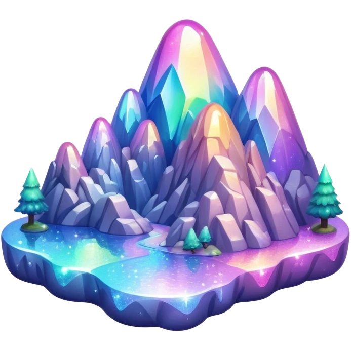 Iridescent big giant glistening glossy sparkly shiny glittery scenery  emoji