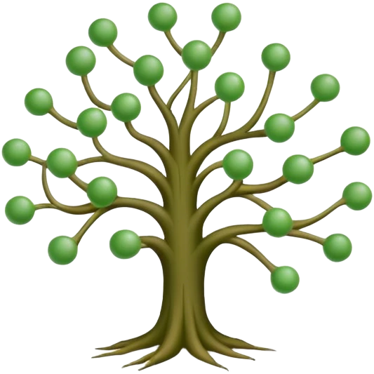 A network prouting like a tree emoji