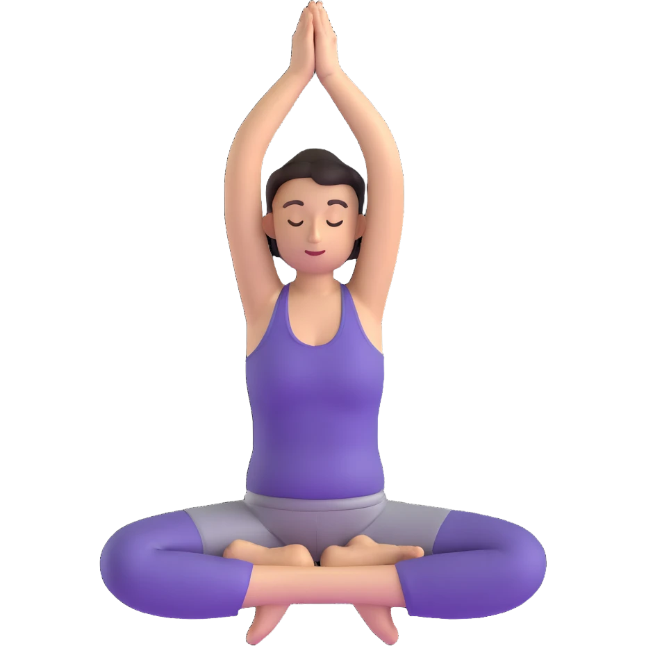 person doing yoga emoji