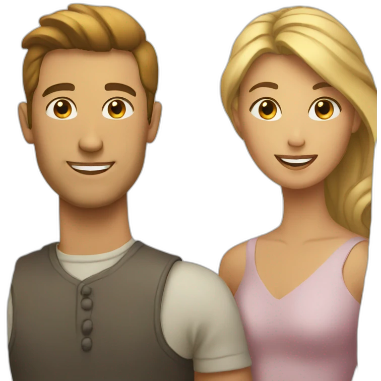 Homme avec femme emoji