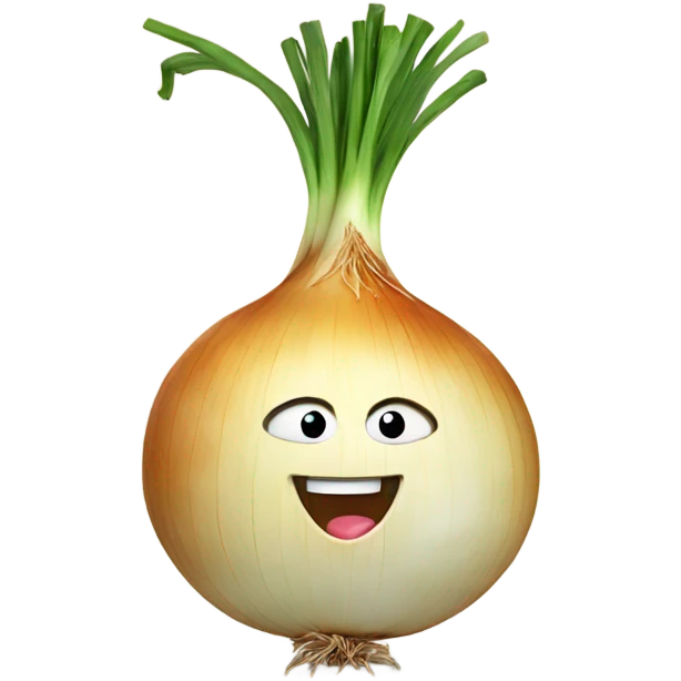 Happy onion emoji