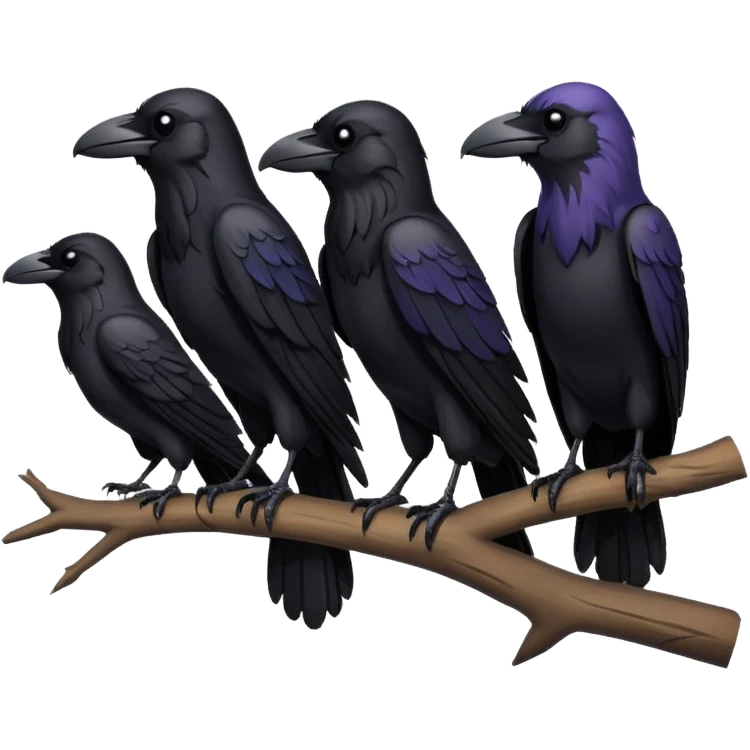 group of ravens emoji