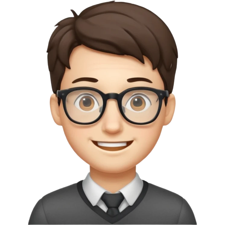Nerdy boy with glasses emoji