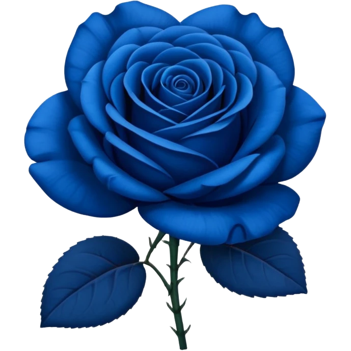 rose shape flower, no stem, now make it a vibrant darker blue color emoji