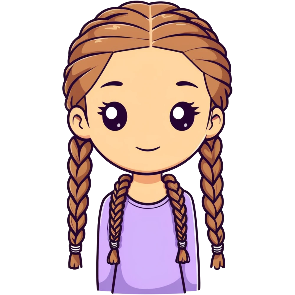 Black girl with braids emoji