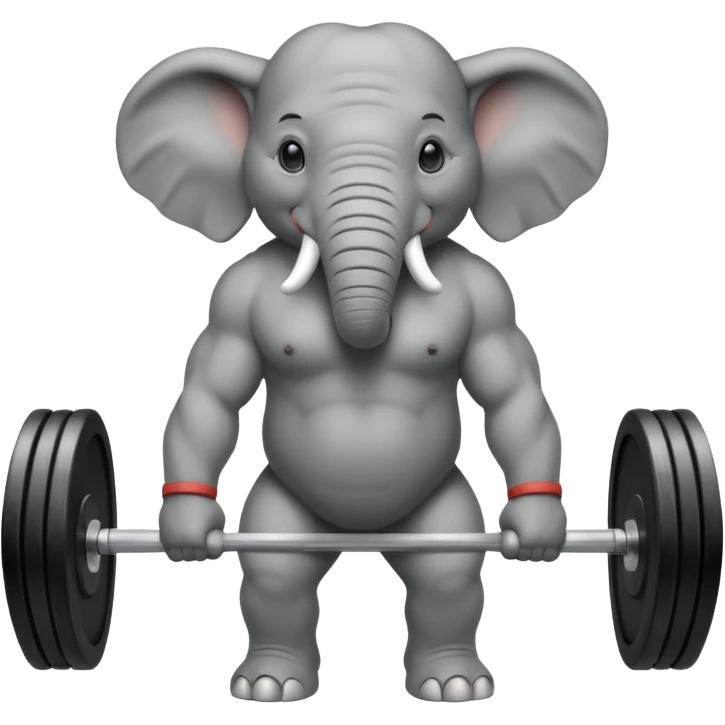 elephant deadlifting emoji