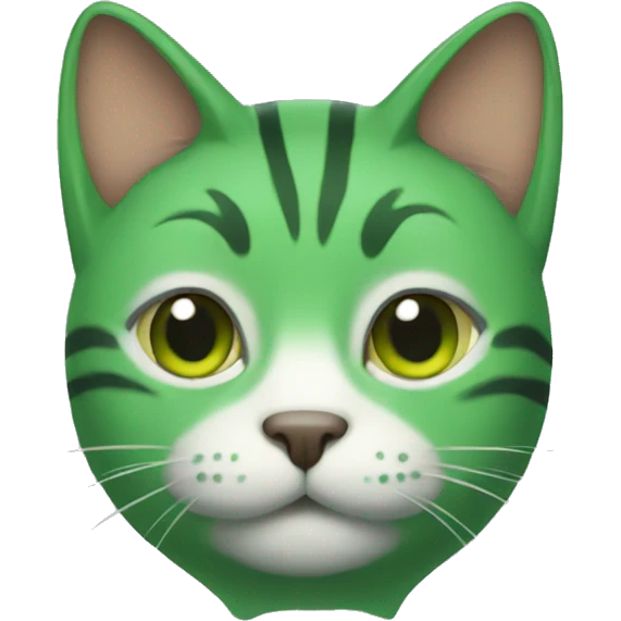 Green cat emoji