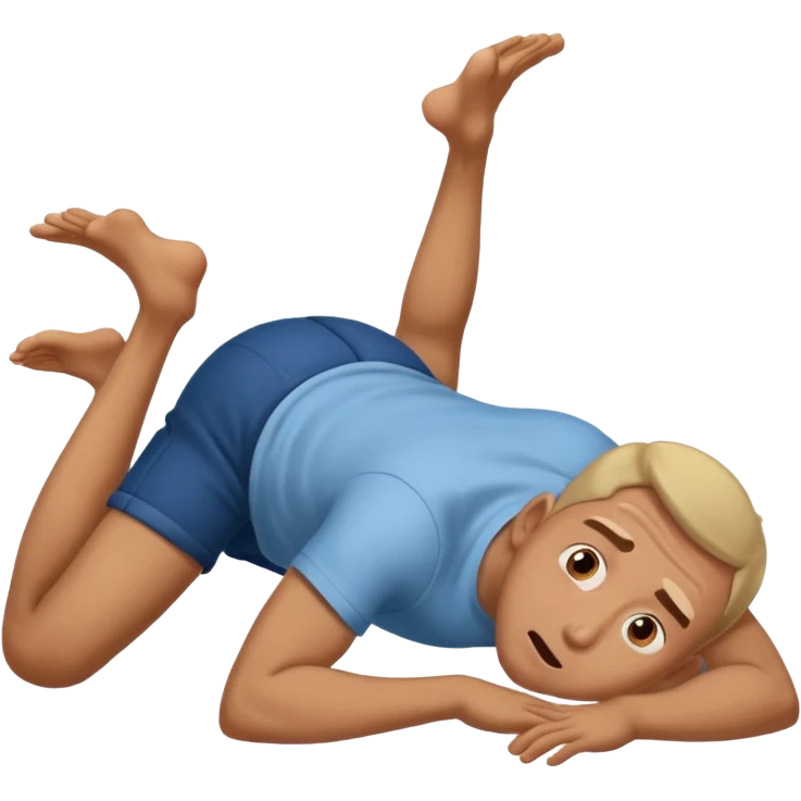 a man lying on the floor who has just fallen emoji