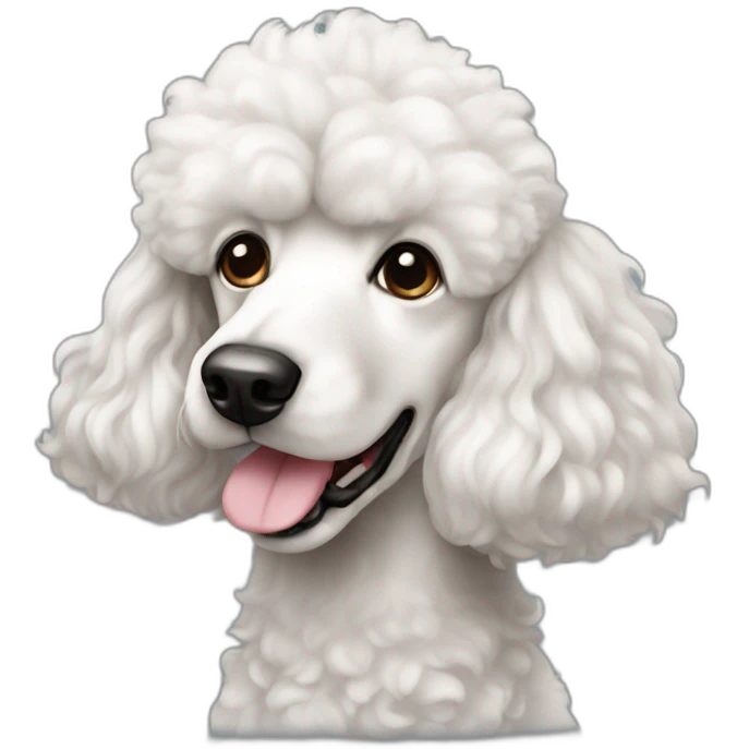 Dog Standart Poodle full-height emoji