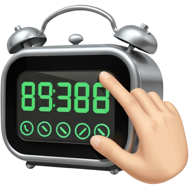 hitting snooze emoji