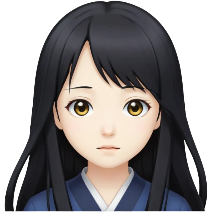 Sawako, anime girl with long black hair emoji