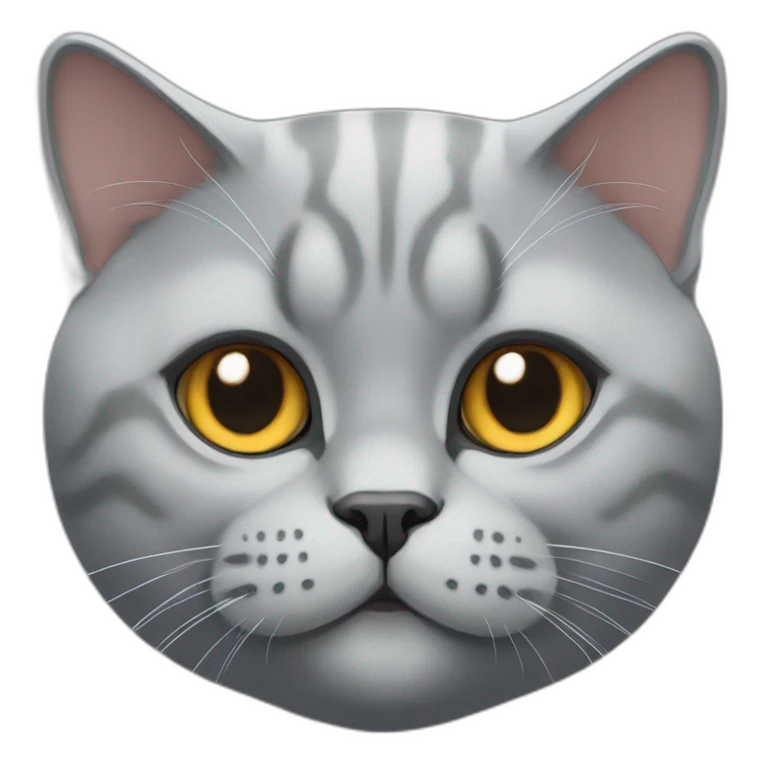 A British shorthair cat emoji