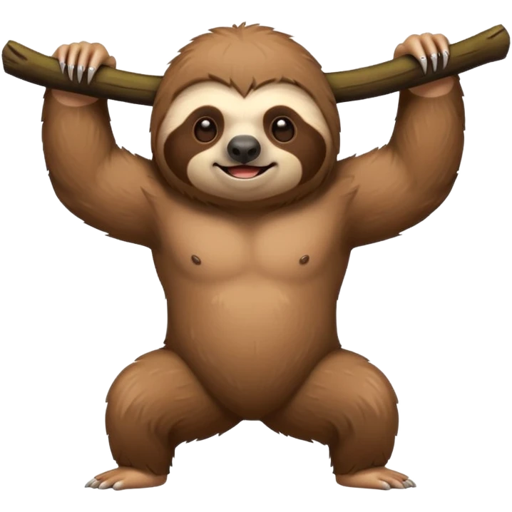 Strong sloth emoji
