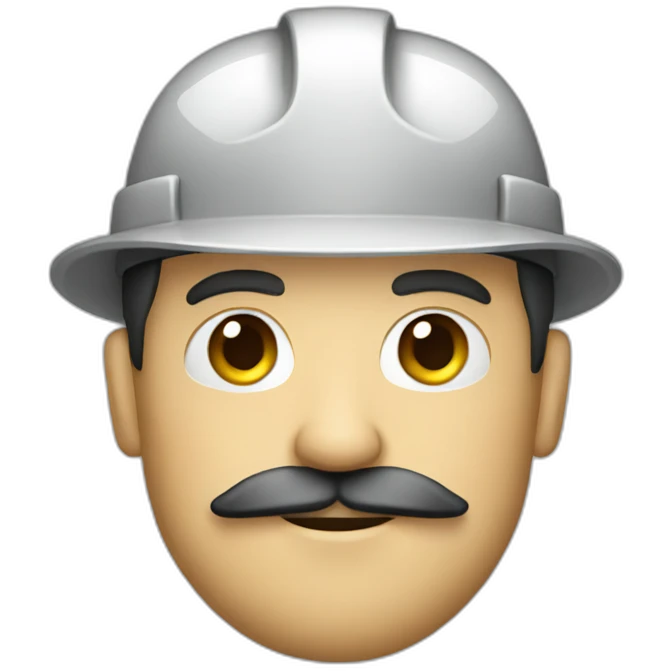 engineer with mustache emoji