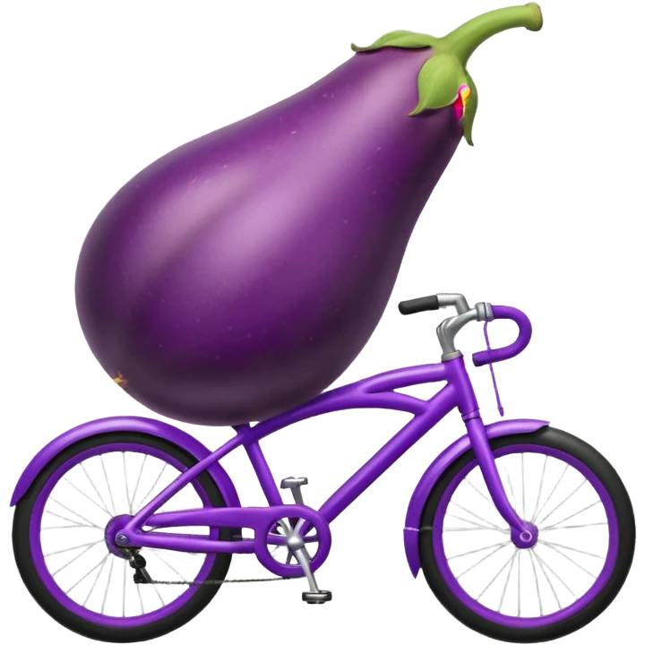 Eggplant on a bike  emoji