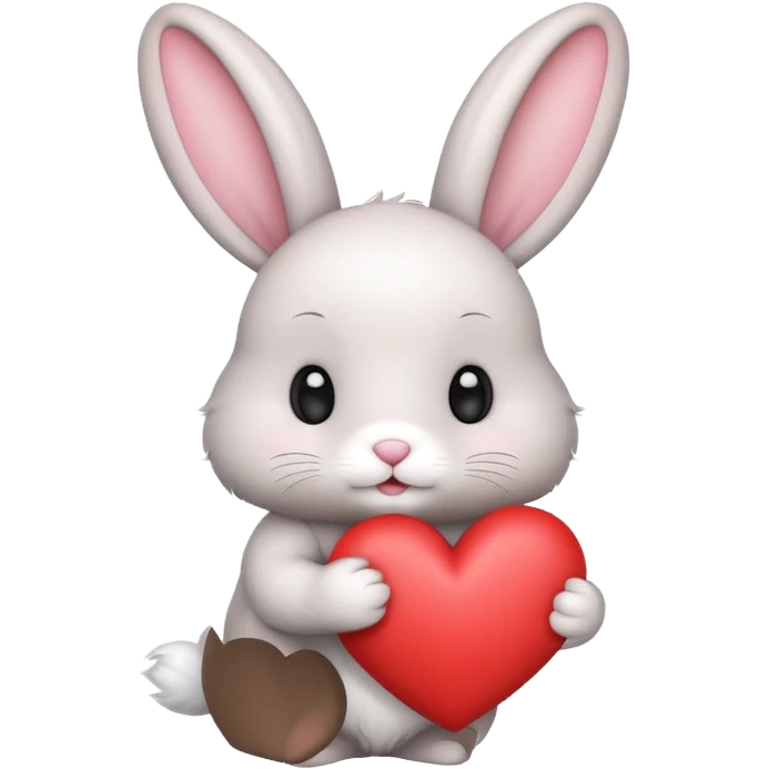 Cute Bunny heart  emoji