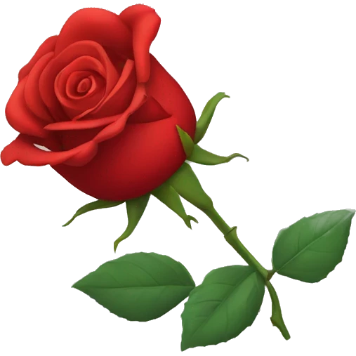 red rose losing petals emoji