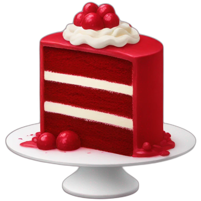 cake of red velvet emoji