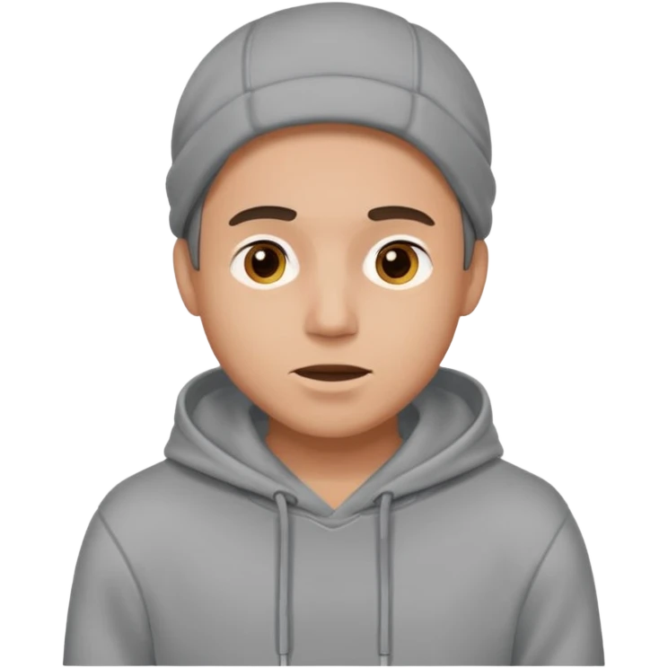 guy standing in a hodie and talking emoji